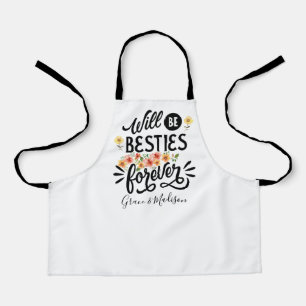 Tablier Besties pour la vie BFF Friends Forever Cadeau