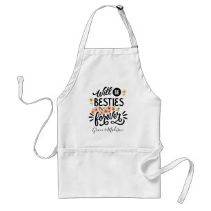 Tablier Besties pour la vie BFF Friends Forever Cadeau