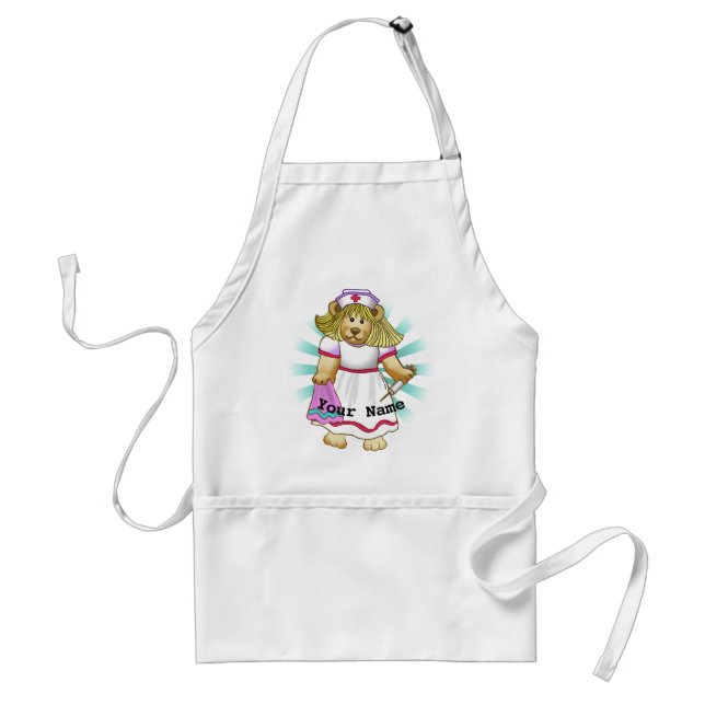Tablier Betsy Bear Nurse custom name Apron (Devant)