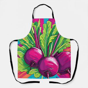 Tablier Betteraves Violettes Vibrantes Pop Art