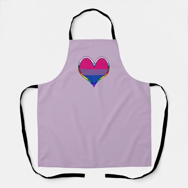 Tablier Bi Pride Heart Apron (Recto)
