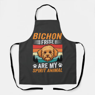 Tablier Bichon Frise Animal Spirituel Chien Rétro