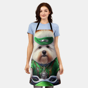 Tablier Bichon Frisé Chien Conduite Vélo St. Patrick