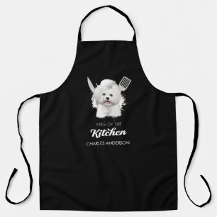 Tablier Bichon Frise King of the Kitchen Cuisine Chien Che