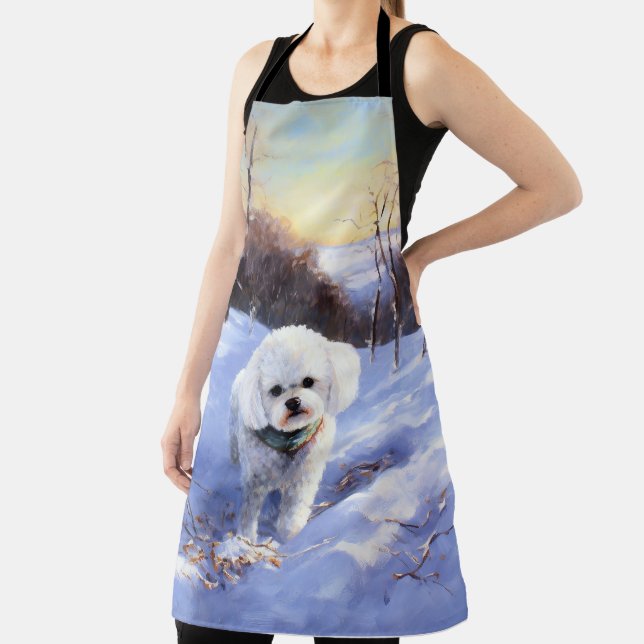 Tablier Bichon Frise Laisser neiger Noël (Insitu)