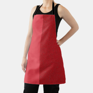 Tablier bicolore à tomate rouge personnalisable