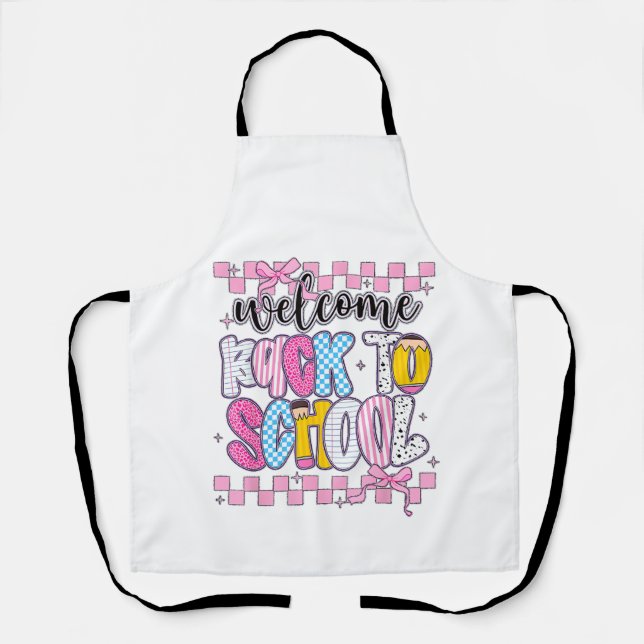 Tablier Bienvenue à l'école 2026 Premier Jour Enseignants  (Recto)