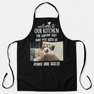 Tablier Bienvenue À Notre Chat Cuisine Et Photo Personnali