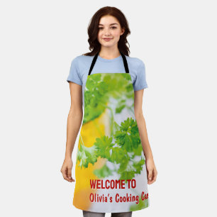 Tablier Bienvenue dans le cours de cuisine de Name Herb Ar