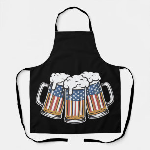 Tablier Bières 4 juillet Drapeau Américain US Vintage Rétr