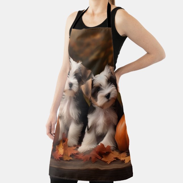 Tablier Biewer Terrier Chiot Automne Citrouille délice (Insitu)