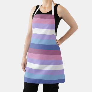 Tablier Bigender Pride, Impression par bandes, Fierté LGBT