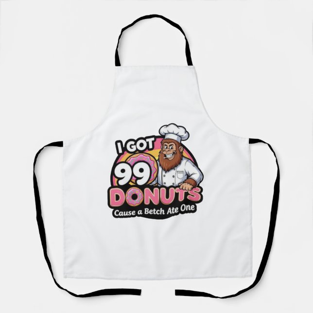 Tablier Bigfoot Baker j'ai 99 doughnuts (Recto)