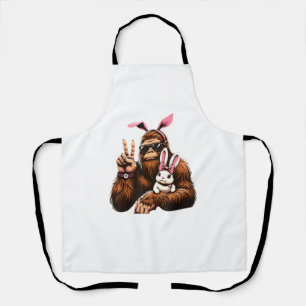 Tablier Bigfoot Bunny Drôle de jour de Pâques Sasquatch T-