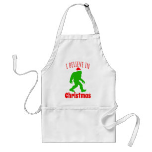 Tablier Bigfoot drôle Je crois en Noël   