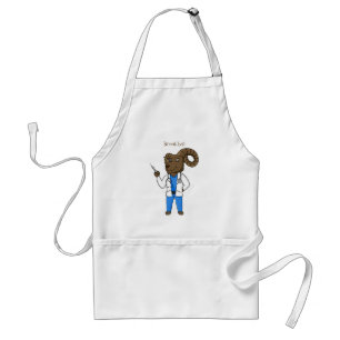 Tablier Bighorn sheep doctor cartoon illustration