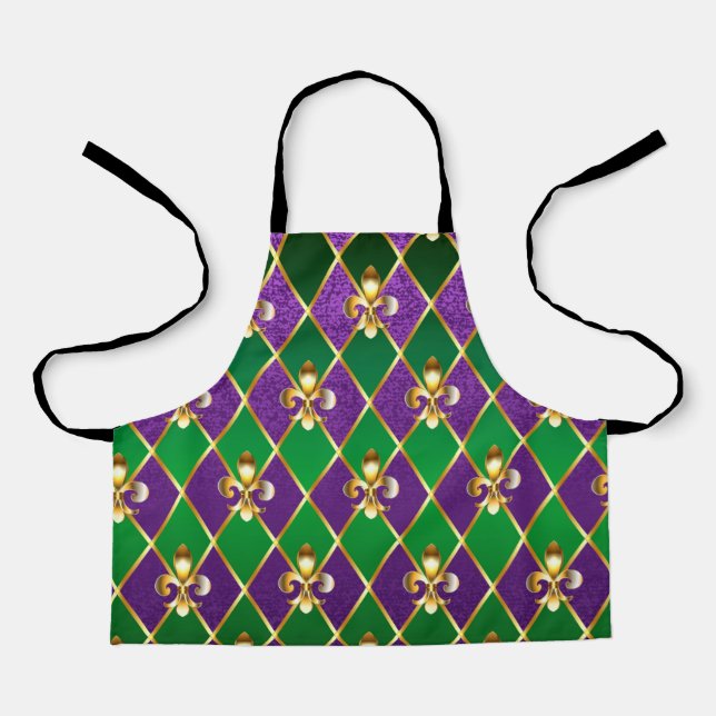 Tablier Bijoux Fond Mardi Gras (Recto)