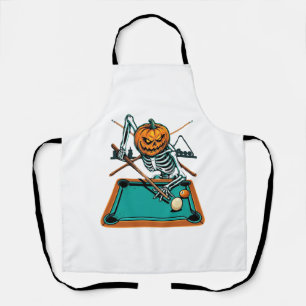 Tablier Billard Halloween Citrouille Squelette Piscine
