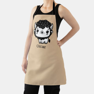 Tablier Bison bouffant Baby - Kawaii Farm Animal Art