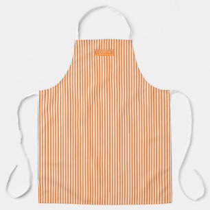 Tablier Bistro Foodie Orange Spice Café Stripe Motif
