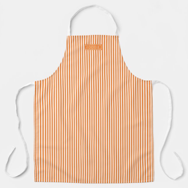 Tablier Bistro Foodie Orange Spice Café Stripe Motif (Recto)
