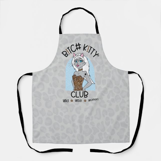 Tablier BK! TTY Club™ All-Over Imprimé Apron Med - Gris (Recto)
