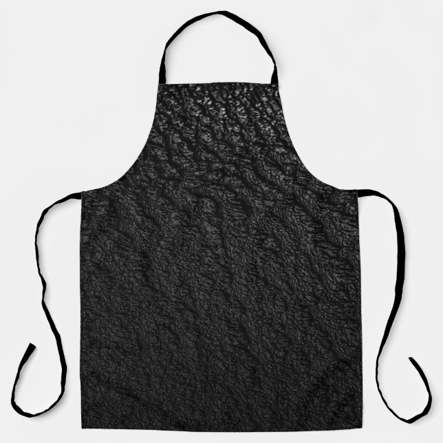 Tablier Black and gray floral textile (Recto)