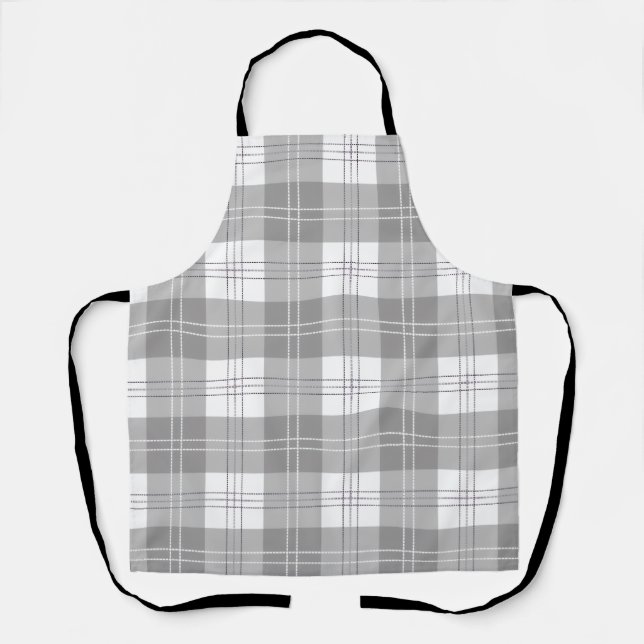 Tablier Black and White Buffalo Plaid (Recto)
