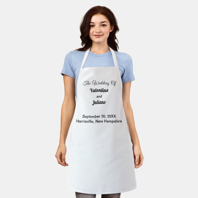 Tablier Black and White Wedding Apron (Porté)