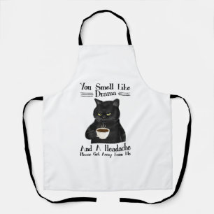Tablier Black Cat Coffee Vous Sentiez Comme Drame Et Une M