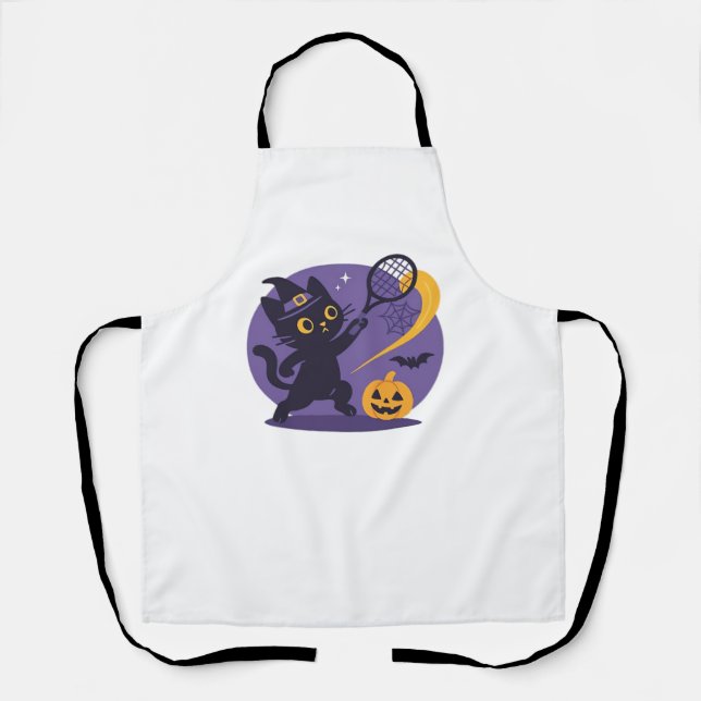 Tablier Black Cat Tennis Serve T-Shirt Essentiel (Recto)