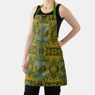 Tablier Black Eyed Susan Motif Fleur sauvage Personnalisé