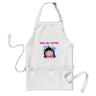 Tablier Black Hair New Big Sister  Tshirts and Gifts