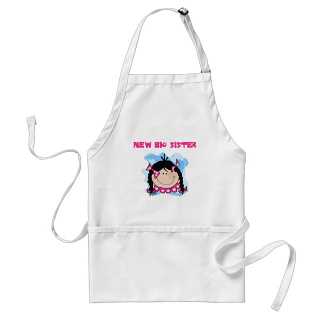 Tablier Black Hair New Big Sister  Tshirts and Gifts (Devant)