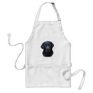 Tablier Black Labrador Dog Water Couleur Art Peinture
