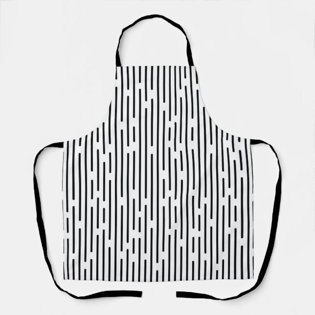 Tablier Black Line Geometric Pattern (Recto)