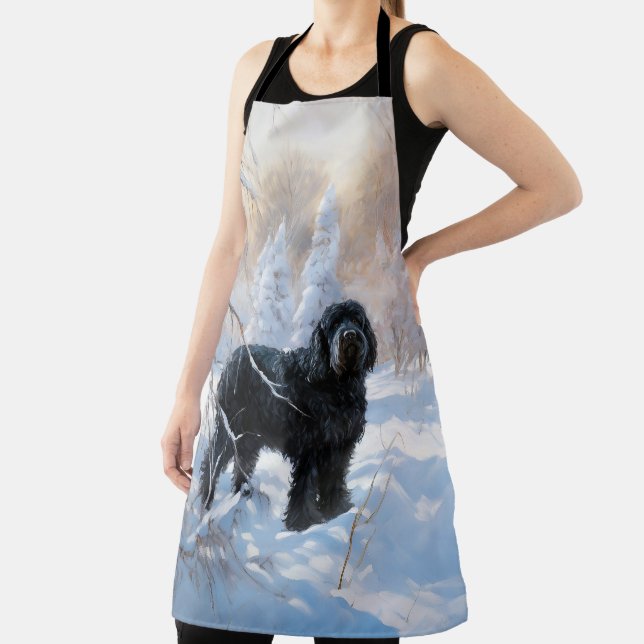 Tablier Black Russian Terrier Laisser neiger Noël (Insitu)