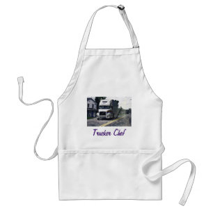 Tablier BLANC de BBQ d'amusement de CAMIONNEURS de