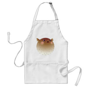 Tablier Blanc de poissons de décolleur