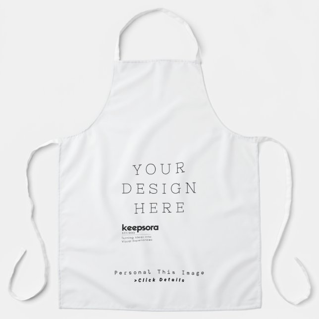 Tablier blanc personnalisé avec impression intégra (Recto)