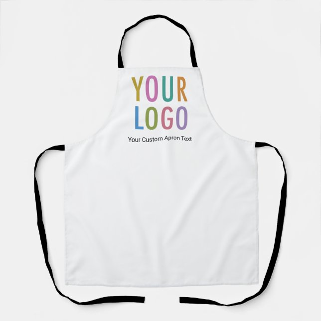 Tablier blanc personnalisé avec logo sans minimum (Recto)