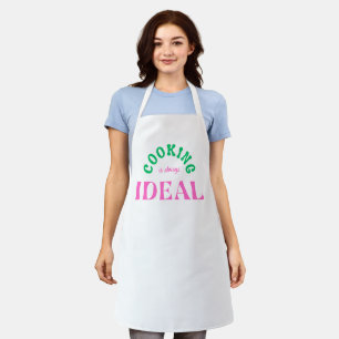 Tablier blanc simple et élégant pour femme