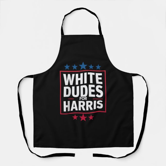 Tablier Blancs pour Kamala Harris Présidente 2024  (Recto)