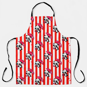 Tablier Blancs rouges mignons