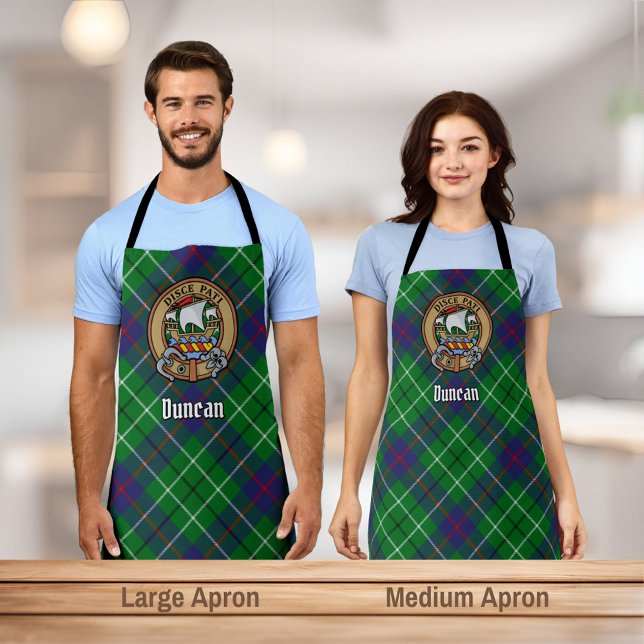 Tablier Blason du clan Duncan sur tartan (Créateur téléchargé)