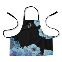 Bleu Aloha Floral Apron
