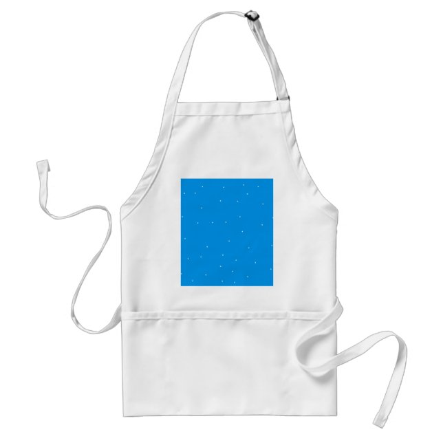 Tablier Bleu avec points blancs accessoires à la personnal (Devant)