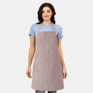 Tablier Bleu beige rayures pâles