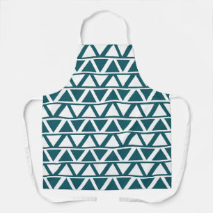 Tablier Bleu blanc triangle rayures Motif géométrique