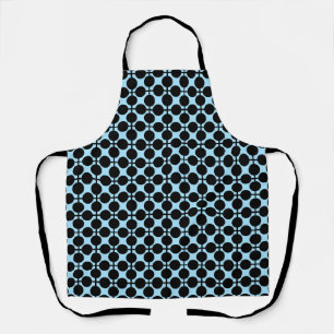 Tablier Bleu clair avec géométrie noire